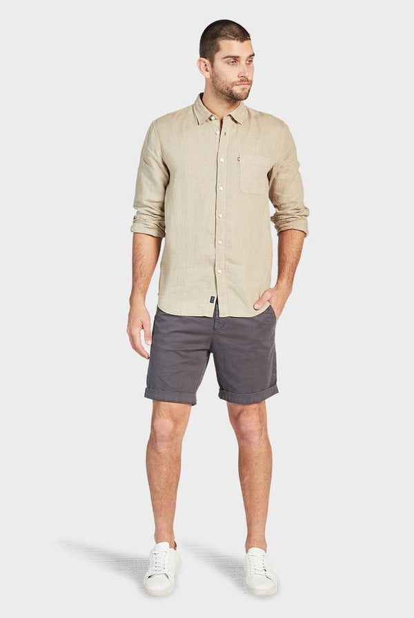 The Academy Brand Cooper Chino Short - Charcoal