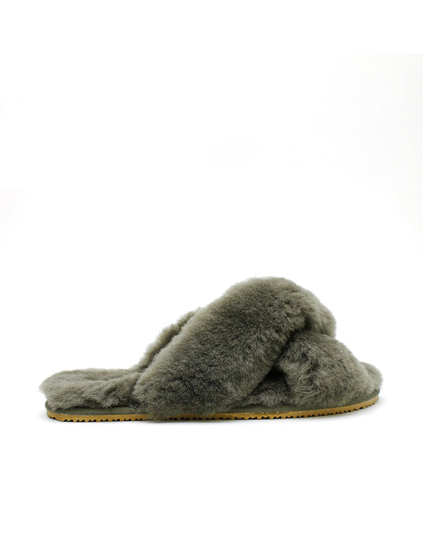 La Tribe Cross Over Sheepy Slipper , Forest