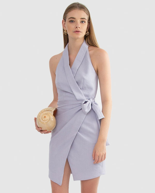 Carver, Joelle Wrap Dress, Lilac