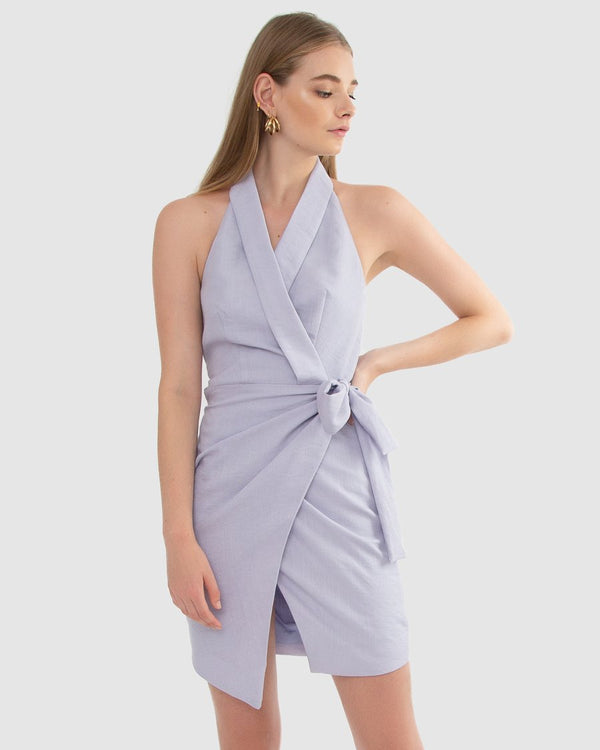 Carver, Joelle Wrap Dress, Lilac