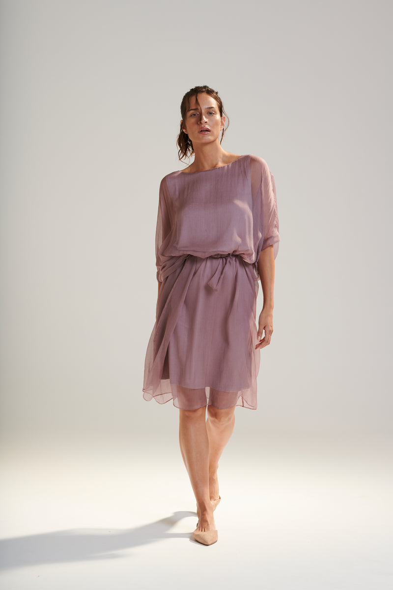 Charmae - Vanyar Crinkle Tunic - Orchid Fade