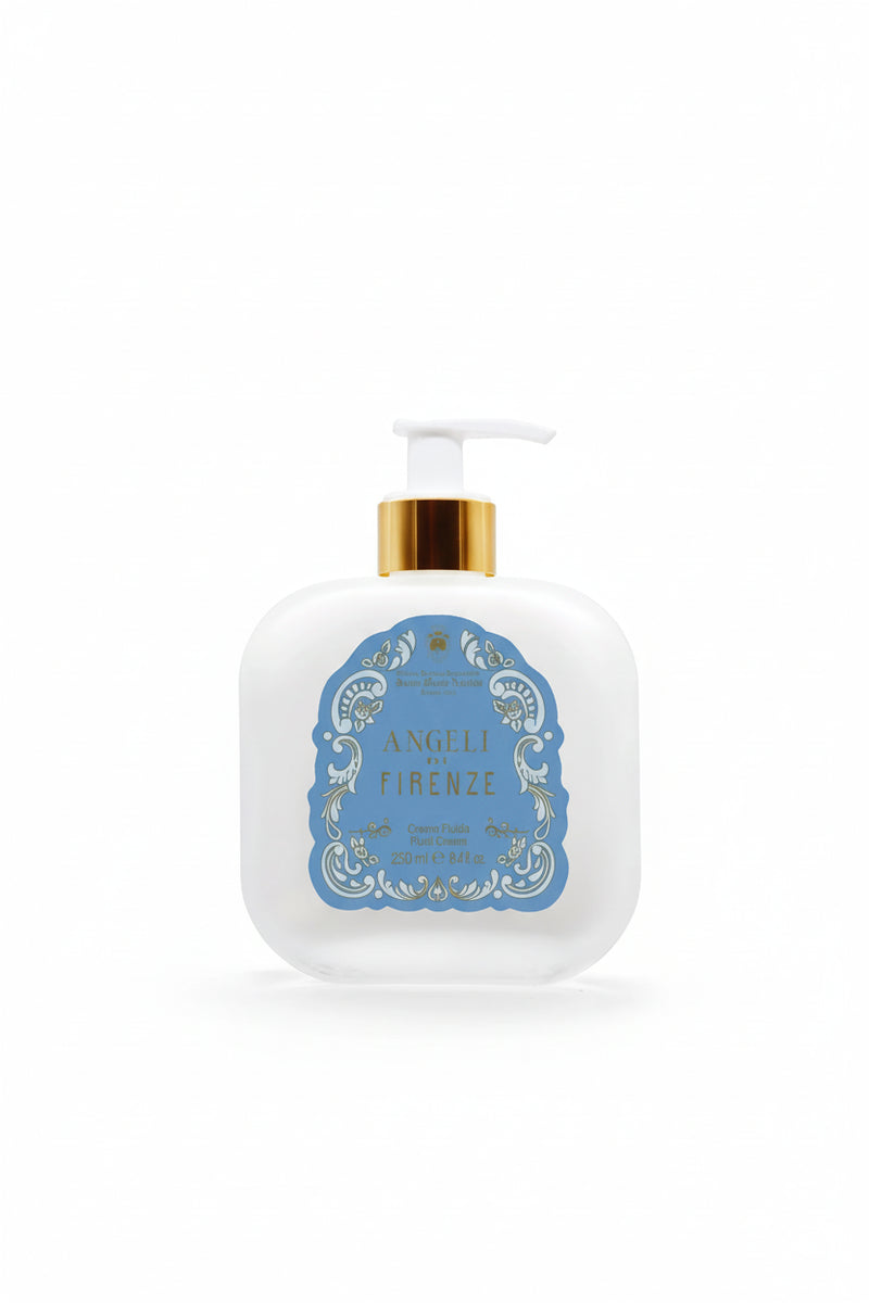 Santa Maria Novella Angeli di Firenze Fluid Body Cream, pump bottle, studio shot