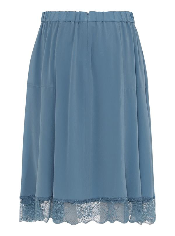Custommade, Ani Silk Skirt, Aegean Blue