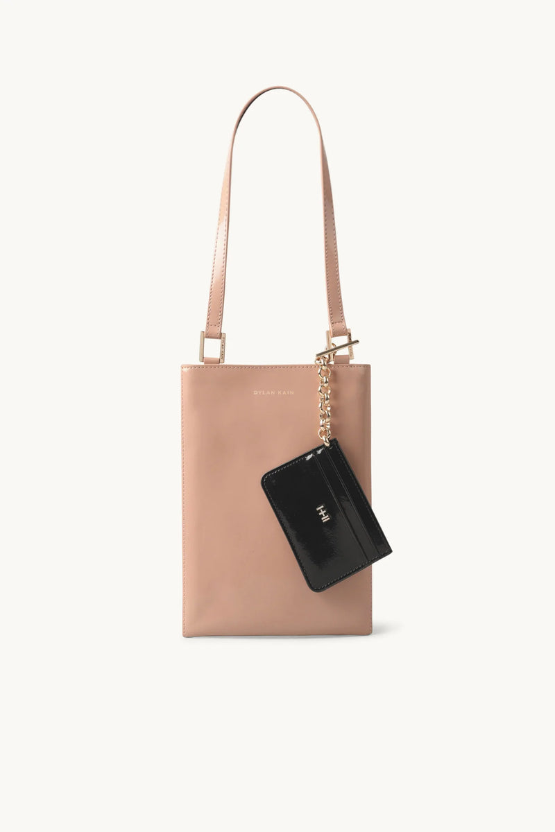 DYLAN KAIN The Ella Patent Phone Bag - Fawn