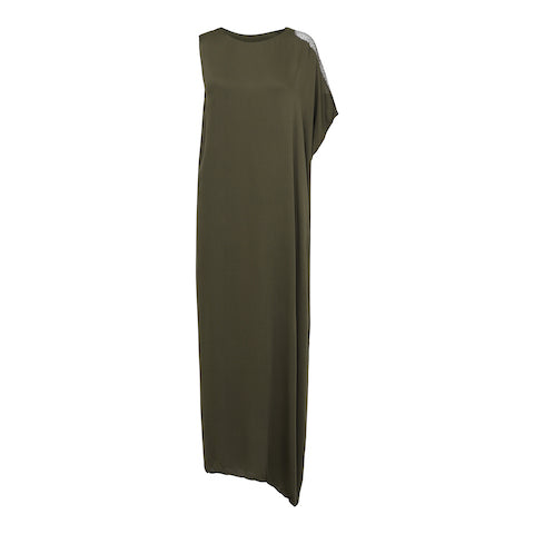 RABENS Saloner, Fredrikka Long Dress, Granite