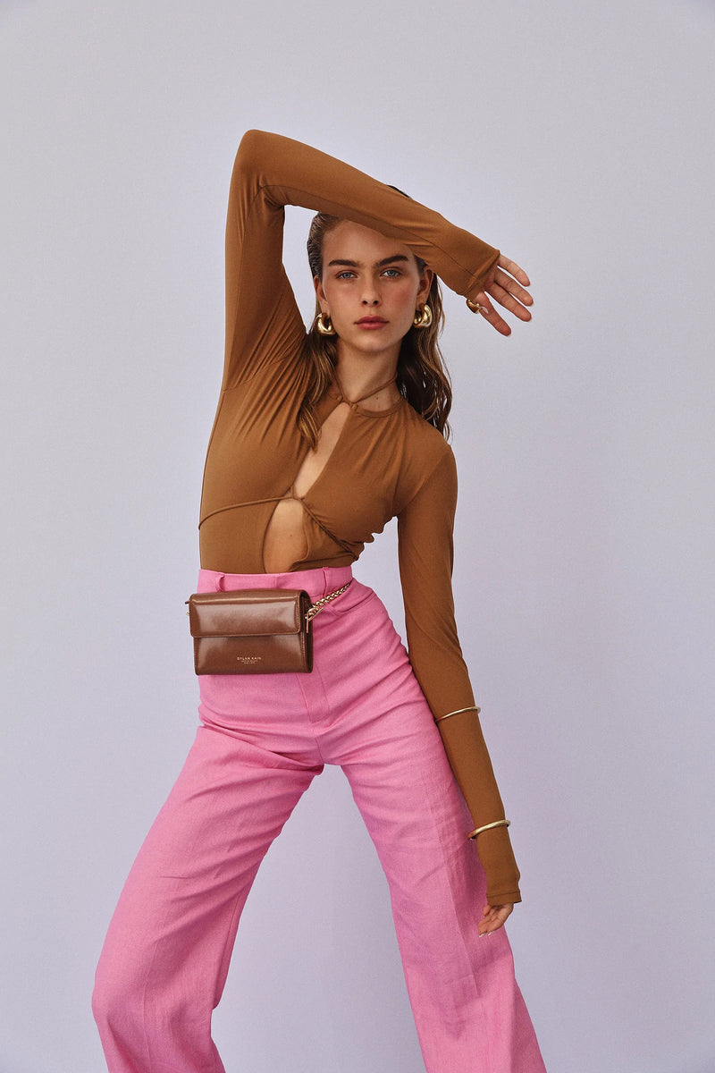 DYLAN KAIN The Juicy Patent Wallet - Chocolate