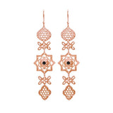 MURKANI, Andalusia Long Hanging Earrings - Rose Gold