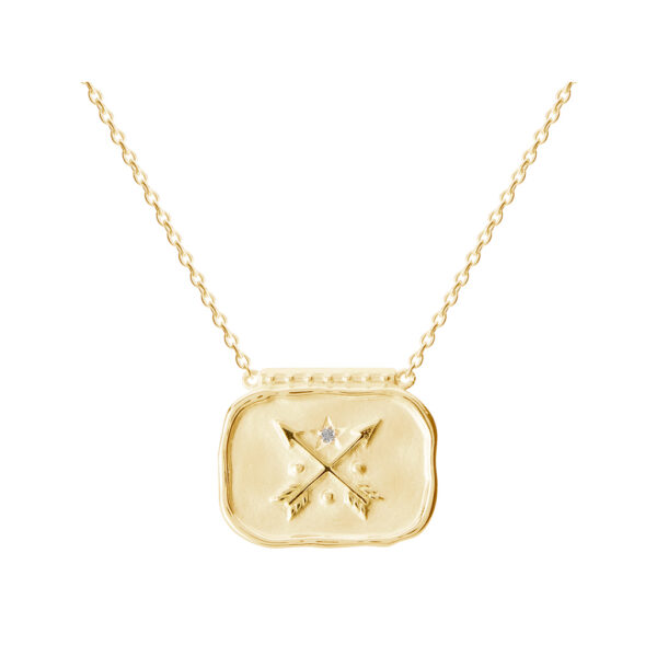 Murkani, Heirloom Pendant Necklace, 18kt Yellow Gold Plate