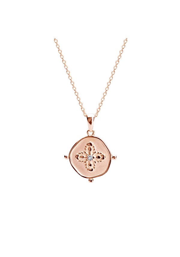 MURKANI - Sahara Medallion Necklace Rose Gold
