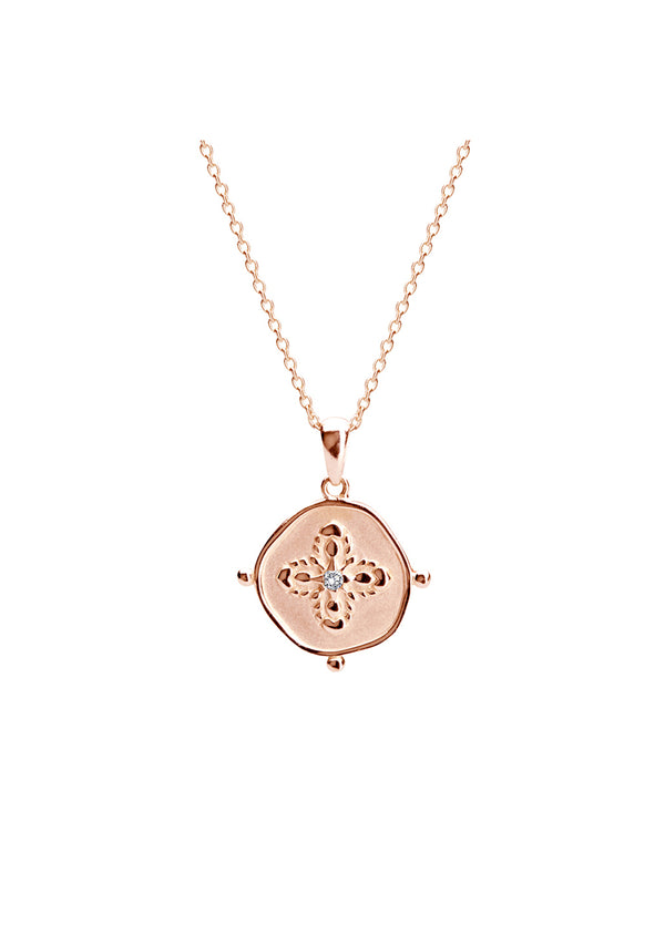 MURKANI - Sahara Medallion Necklace Rose Gold