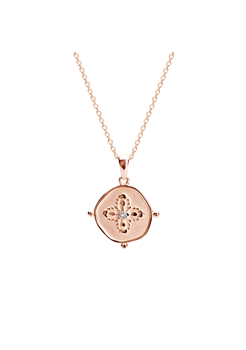 MURKANI - Sahara Medallion Necklace Rose Gold