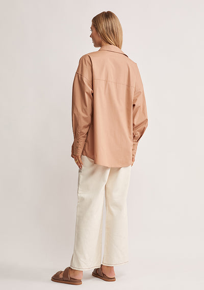 MOS THE LABEL Wanderer Blouse, Dusty Clay
