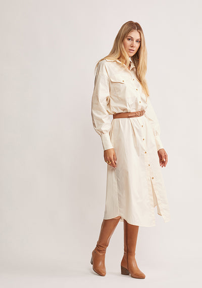 MOS THE LABEL Wanderer Midi Dress, Ivory