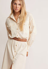 MOS THE LABEL Wanderer Midi Dress, Ivory