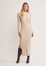 MOS THE LABEL Wistful Knit Midi Dress, Sand