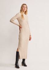 MOS THE LABEL Wistful Knit Midi Dress, Sand
