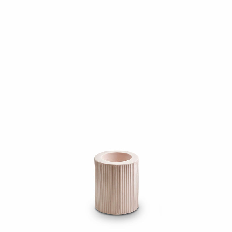 MARMOSET FOUND Ribbed Candle Holder M - Nude