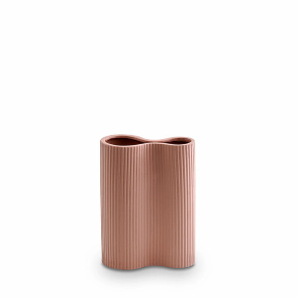 MARMOSET FOUND Ribbed Infinity Vase Small - Ochre