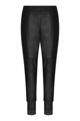 RAFFAELLO ROSSI Candy Leather Look Jersey Pant, Black