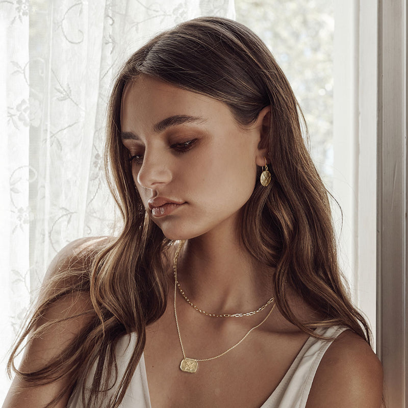 Murkani, Heirloom Pendant Necklace, 18kt Yellow Gold Plate