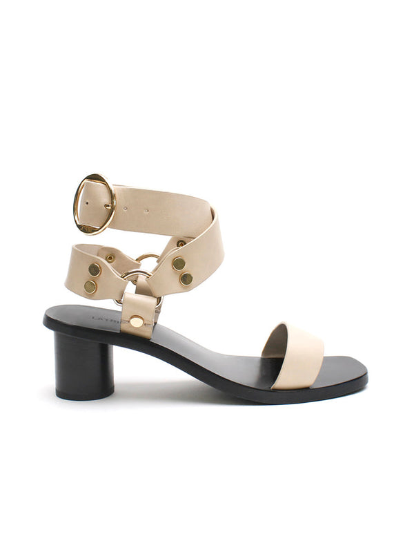 LA TRIBE Studded Heel - Milk