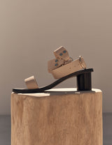 LA TRIBE Studded Heel - Milk