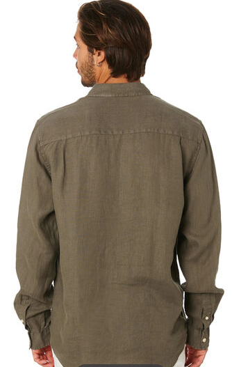 The Academy Brand - Hampton Linen Shirt - Olive