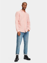 SCOTCH &  SODA Striped Cotton-Linen Shirt | Regular Fit - Combo C