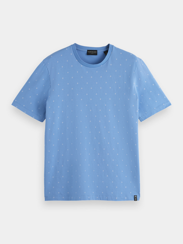 SCOTCH & SODA Classic Cotton Elastane Crewneck - Cornflower Blue