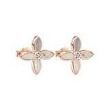 Murkani, Desert Flower, Small earrings with MOP in Rose Gold Plate