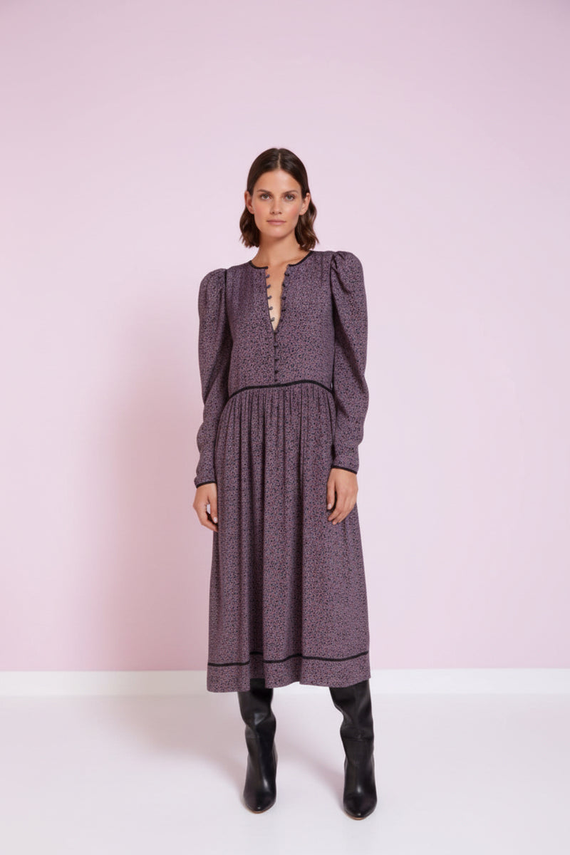 magali pascal purple dress Magali Pascal Botanic Dress, As seen on Emily in