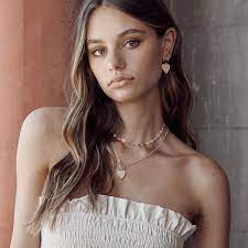 Murkani, Heart fob Necklace, in Rose Gold Plate (42cm)