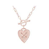 Murkani, Heart fob Necklace, in Rose Gold Plate (42cm)