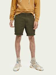 SCOTCH & SODA - Mens Classic Cotton Chino Shorts - Military