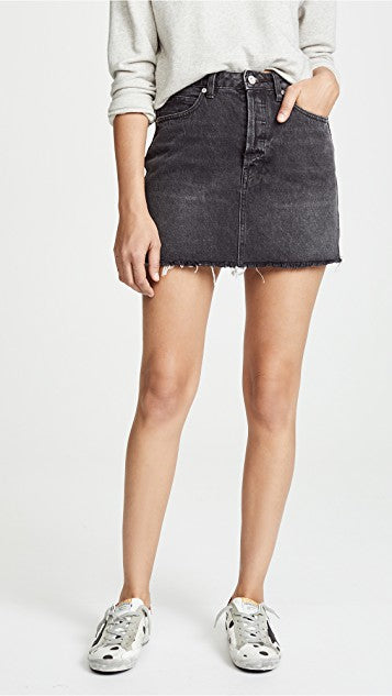 FREE PEOPLE , Skirt Rugged A-Line, Denim Black