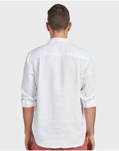 ACADEMY BRAND Hampton L/S Linen Shirt - White