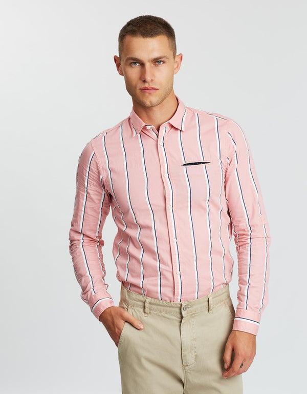 SCOTCH & SODA Regular Fit Classic Shirt - Pink Stripe