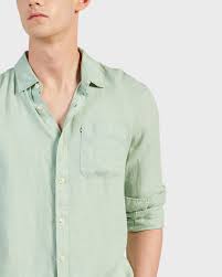 The Academy Brand- Hampton linen shirt- Pacific