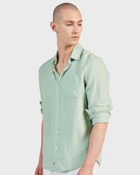 The Academy Brand- Hampton linen shirt- Pacific