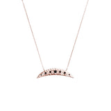 MURKANI - Eclipse Necklace with Black Spinel - Rose Gold Plate