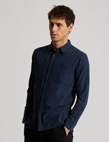 MR SIMPLE Soft Cotton LS Shirt - Navy