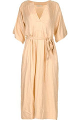 Rabens Saloner, Eris Glitter Line Dress, Copper/Rose