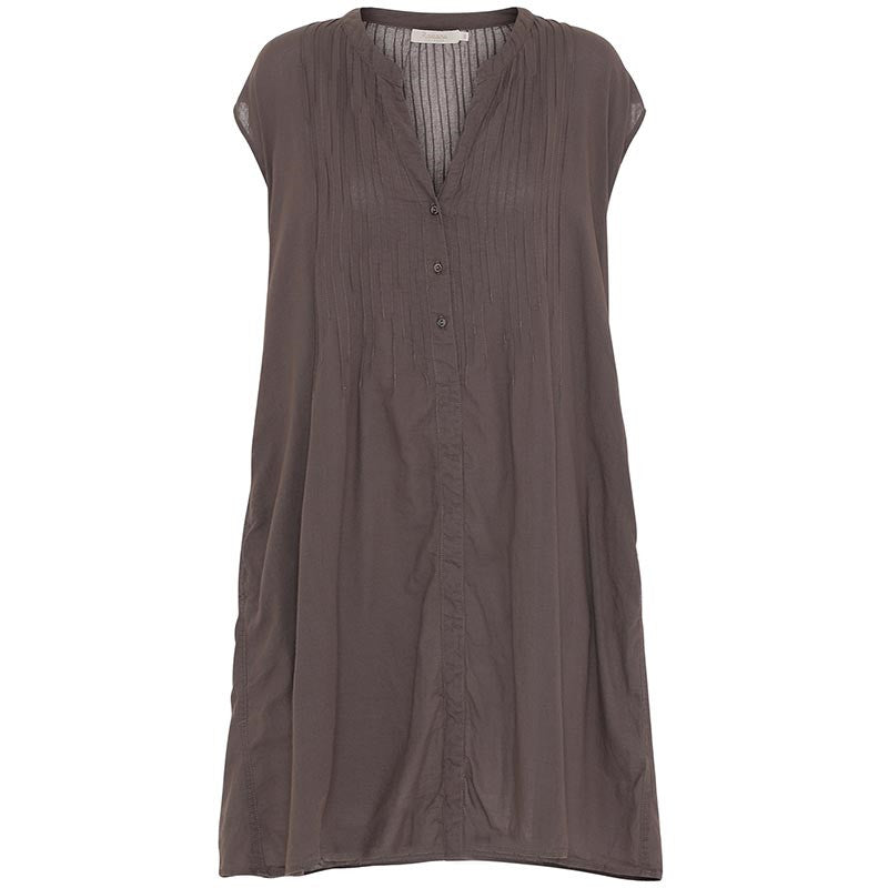 Rabens Saloner, Avelina Cotton Pintuck Dress, Storm