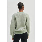 SECOND FEMALE Kubra Knit O Neck - Laurel Green