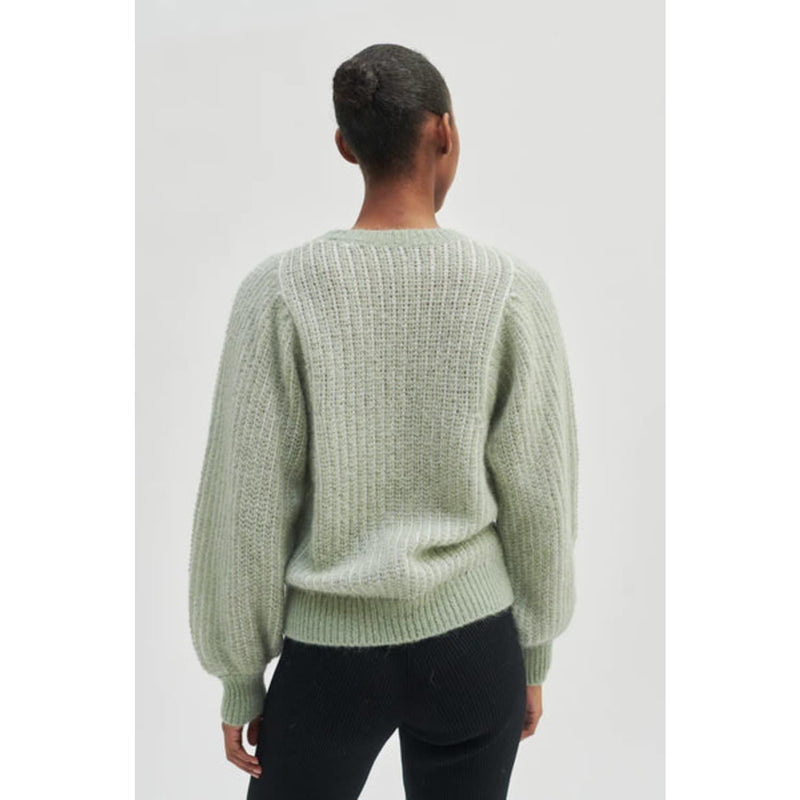 SECOND FEMALE Kubra Knit O Neck - Laurel Green