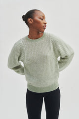 SECOND FEMALE Kubra Knit O Neck - Laurel Green